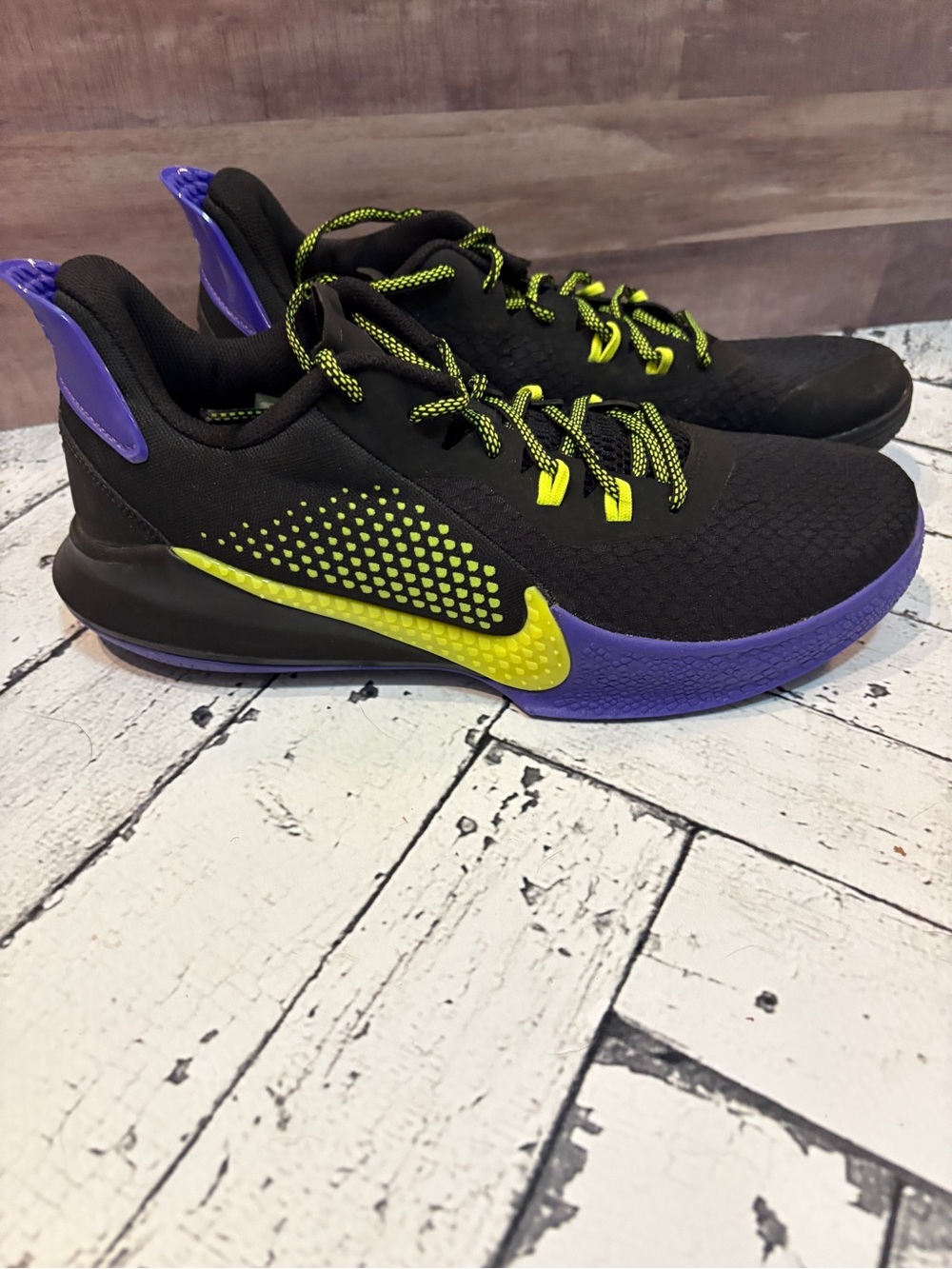 Nike Kobe Mamba Fury “Joker” Black Purple Yellow Men’s Size 10